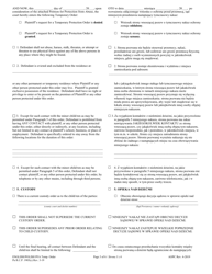Temporary Protection From Abuse Order - Pennsylvania (English/Polish), Page 3