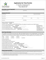 Form MCD-302 Application for Time Permits - Texas, Page 2