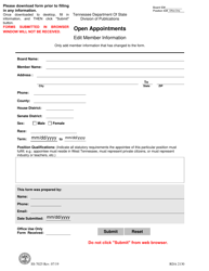 Document preview: Form SS-7025 Edit Member Information - Open Appointments - Tennessee
