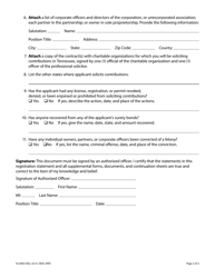 Form SS-6003 Application for Registration of a Professional Solicitor - Tennessee, Page 2