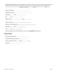 Form SS-6004 Surety Bond Form - Tennessee, Page 3