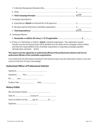 Form SS-6022 Summary of Financial Activities for a Solicitation Campaign - Tennessee, Page 2