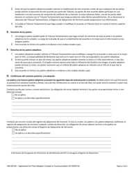 Formulario 400-00126 Acuerdo Para El Contacto O La Comunicacion Posterior a La Adopcion - Vermont (Spanish), Page 2
