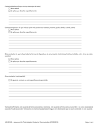 Formulario 400-00126 Acuerdo Para El Contacto O La Comunicacion Posterior a La Adopcion - Vermont (Spanish), Page 3