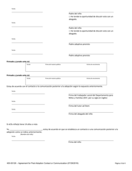 Formulario 400-00126 Acuerdo Para El Contacto O La Comunicacion Posterior a La Adopcion - Vermont (Spanish), Page 4