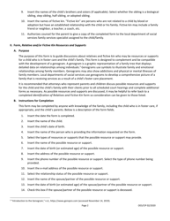 Instructions for Forms to Support Identification of Possible Resources and Supports for a Child in Foster Care and/or the Child&#039;s Family - Virginia, Page 2