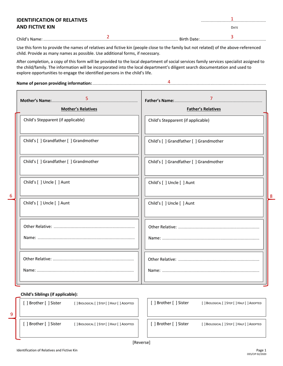 Instructions for Forms to Support Identification of Possible Resources and Supports for a Child in Foster Care and / or the Childs Family - Virginia, Page 4