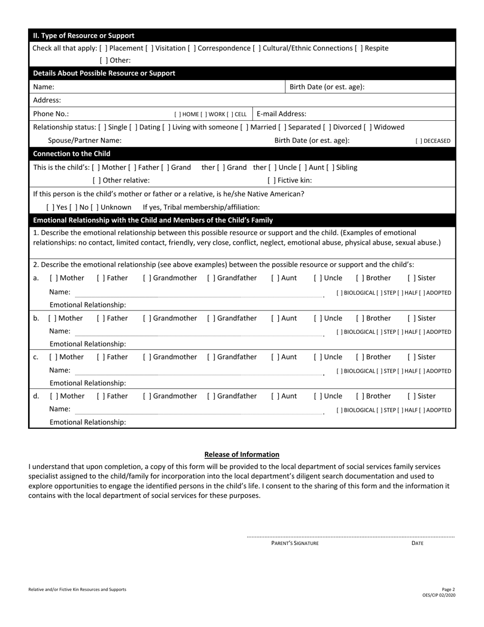Relative and / or Fictive Kin Resources and Supports - Virginia, Page 2
