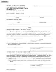 Form CC-1423 Motion to Transfer Support, Custody and/or Visitation to Juvenile and Domestic Relations District Court - Virginia