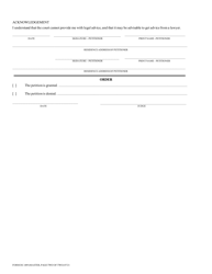 Form DC-409 Petition for Proceeding in Civil Case Without Payment of Fees or Costs - Virginia, Page 2
