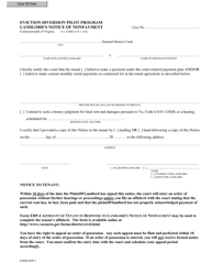Document preview: Form EDP-3 Landlord's Notice of Nonpayment - Eviction Diversion Pilot Program - Virginia