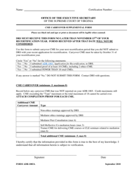 Form ADR-1003A Cme Carryover Supplemental Form - Virginia