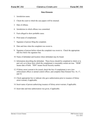 Instructions for Form DC-311 Criminal Complaint - Virginia, Page 3