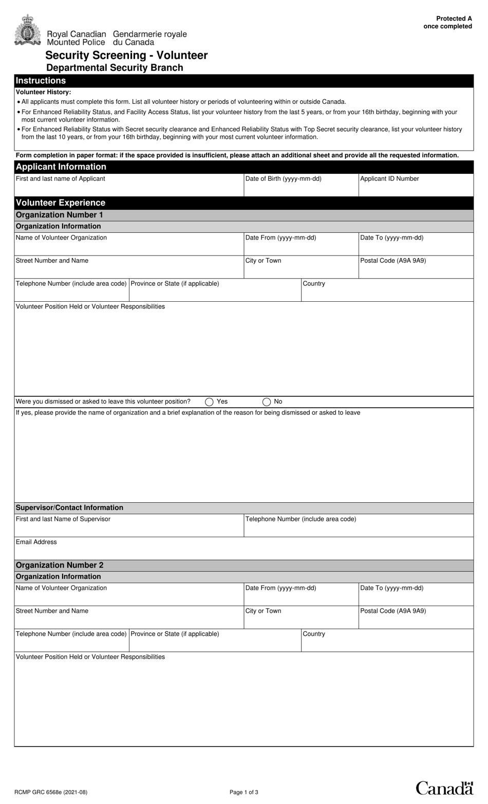 Form Rcmp Grc6568 Fill Out Sign Online And Download Fillable Pdf Canada Templateroller 5330