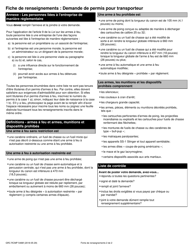 Forme GRC RCMP5488 Demande De Permis Pour Transporteur - Canada (French), Page 2