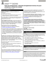 Document preview: Forme GRC RCMP5489 Demande D'enregistrement D'armes a Feu Pour Entreprises (Y Compris Les Musees) - Canada (French)