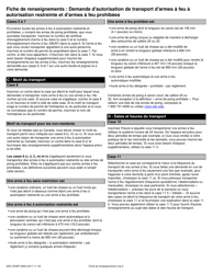 Forme GRC RCMP5490 Demande D&#039;autorisation De Transport D&#039;armes a Feu a Autorisation Restreinte Et D&#039;armes a Feu Prohibees - Canada (French), Page 2