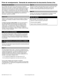 Forme GRC RCMP5515 Demande De Remplacement De Documents D&#039;armes a Feu - Canada (French), Page 2