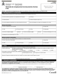 Forme GRC RCMP5515 Demande De Remplacement De Documents D&#039;armes a Feu - Canada (French), Page 3