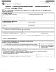 Forme GRC RCMP5491 Demande D&#039;autorisation De Port D&#039;armes a Feu a Autorisation Restreinte Et D&#039;armes De Poing Prohibees - Canada (French), Page 4