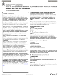 Forme GRC RCMP5513 Demande De Permis Temporaire D&#039;emprunt D&#039;armes a Feu Sans Restriction Pour Non-resident - Canada (French)