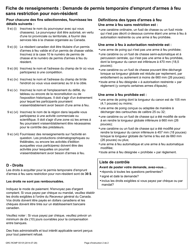 Forme GRC RCMP5513 Demande De Permis Temporaire D&#039;emprunt D&#039;armes a Feu Sans Restriction Pour Non-resident - Canada (French), Page 2