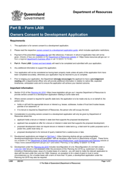 Form LA08 Part B Owners Consent to Development Application - Queensland, Australia