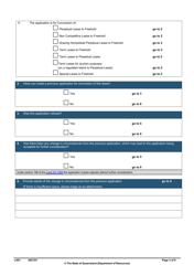 Form LA01 Part B Conversion of a Lease Application - Queensland, Australia, Page 3