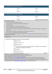 Form LA11 Part B Easement Over State Land Application - Queensland, Australia, Page 3