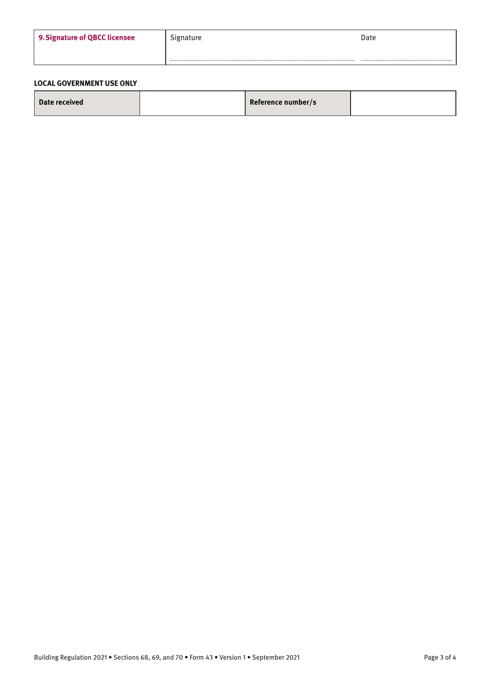 Form 43 Aspect Certificate (Qbcc Licensee) - Queensland, Australia, Page 3