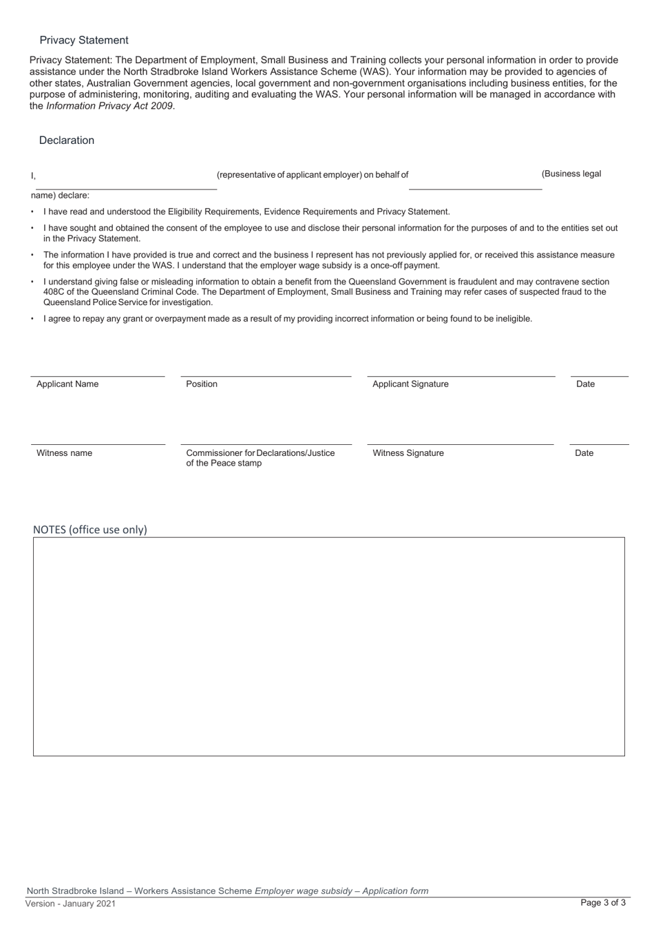 Queensland Australia Employer Wage Subsidy Application Form - Fill Out ...