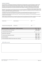 &quot;Employee Application Form - Commuting Subsidy: Ferry Claim&quot; - Queensland, Australia, Page 2