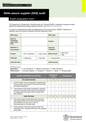 Skills Assure Supplier (Sas) Audit Evaluation Form - Queensland, Australia