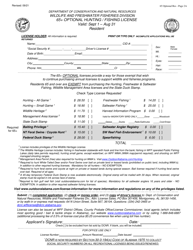 65+ Optional Hunting/Fishing License - Resident - Alabama, Page 2
