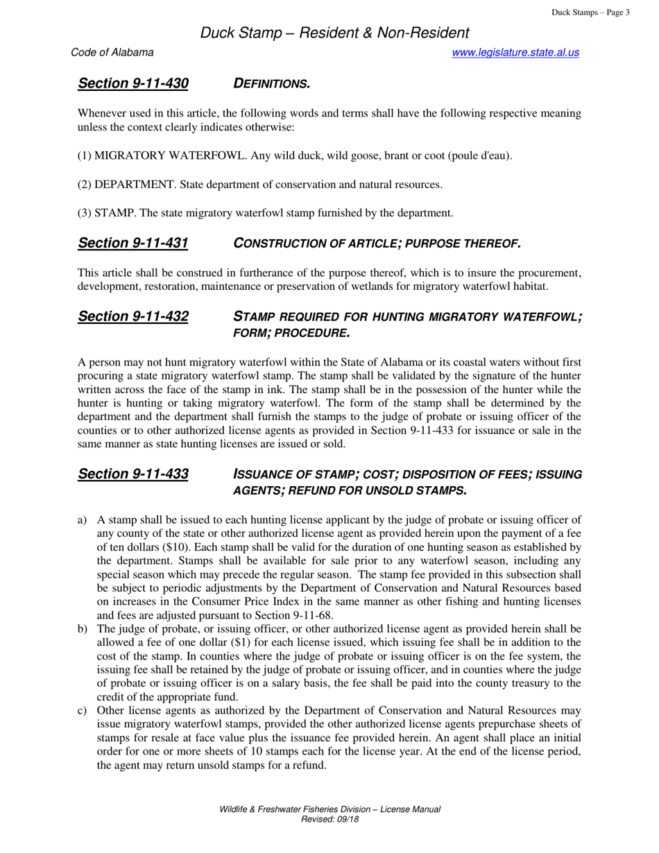 State / Federal Duck Stamp Request - Alabama, Page 3