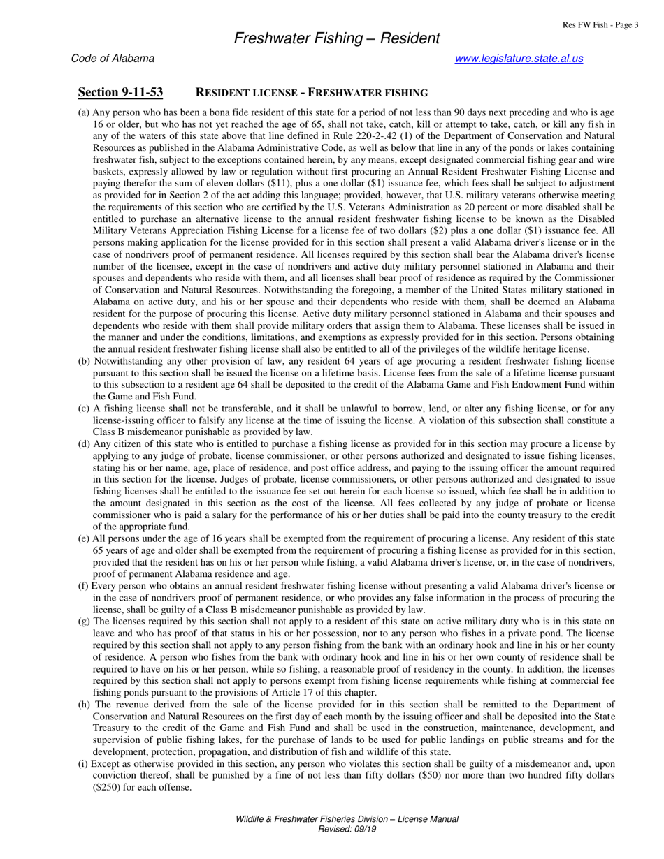 Freshwater Fishing License - Resident - Alabama, Page 4