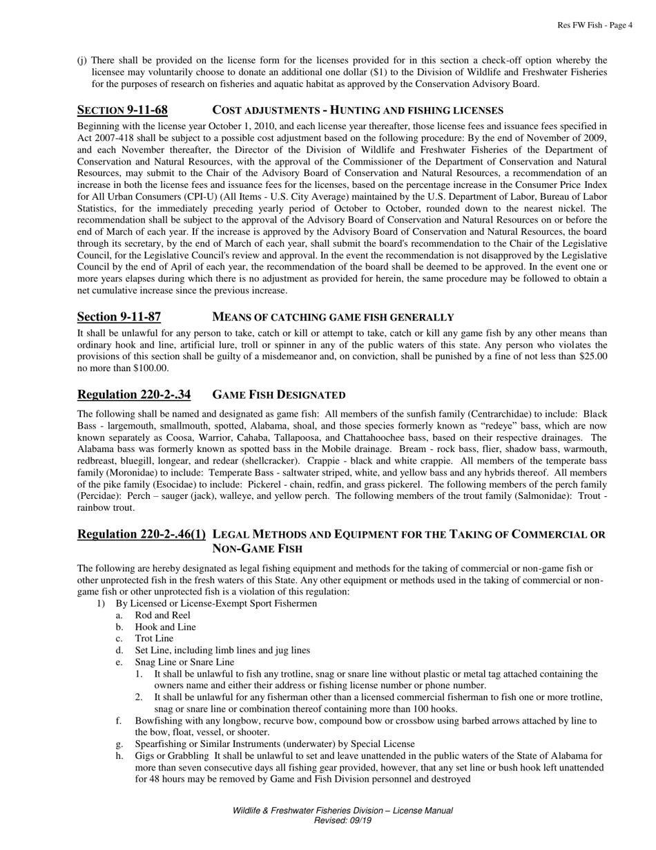 Freshwater Fishing License - Resident - Alabama, Page 5