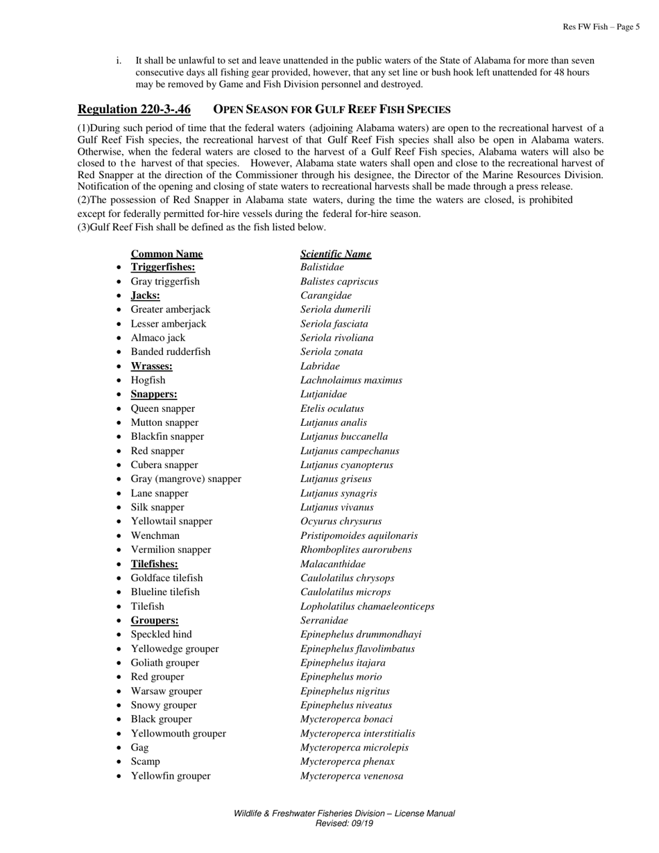 Freshwater Fishing License - Resident - Alabama, Page 6