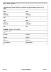 Form W2F007 Application for Permit to Take Water - Queensland, Australia, Page 3