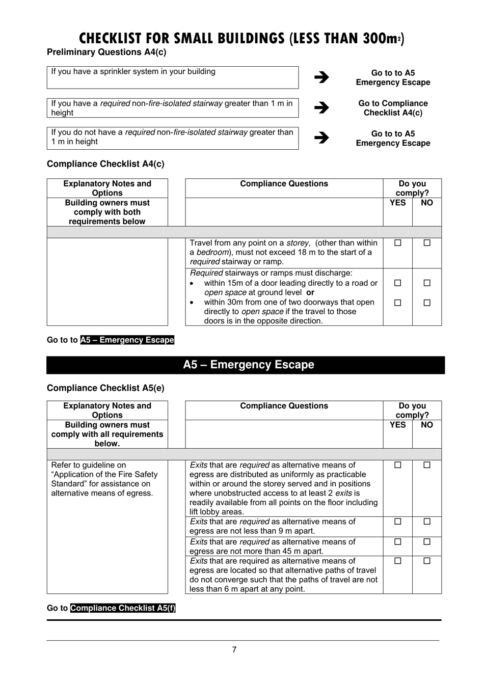 Checklist for Small Buildings (Less Than 300m2) - Queensland, Australia, Page 7