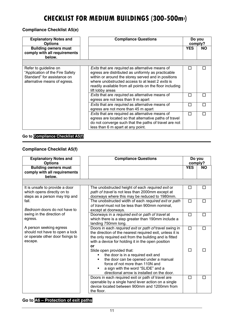 Checklist for Medium Buildings (300-500m2) - Queensland, Australia, Page 11