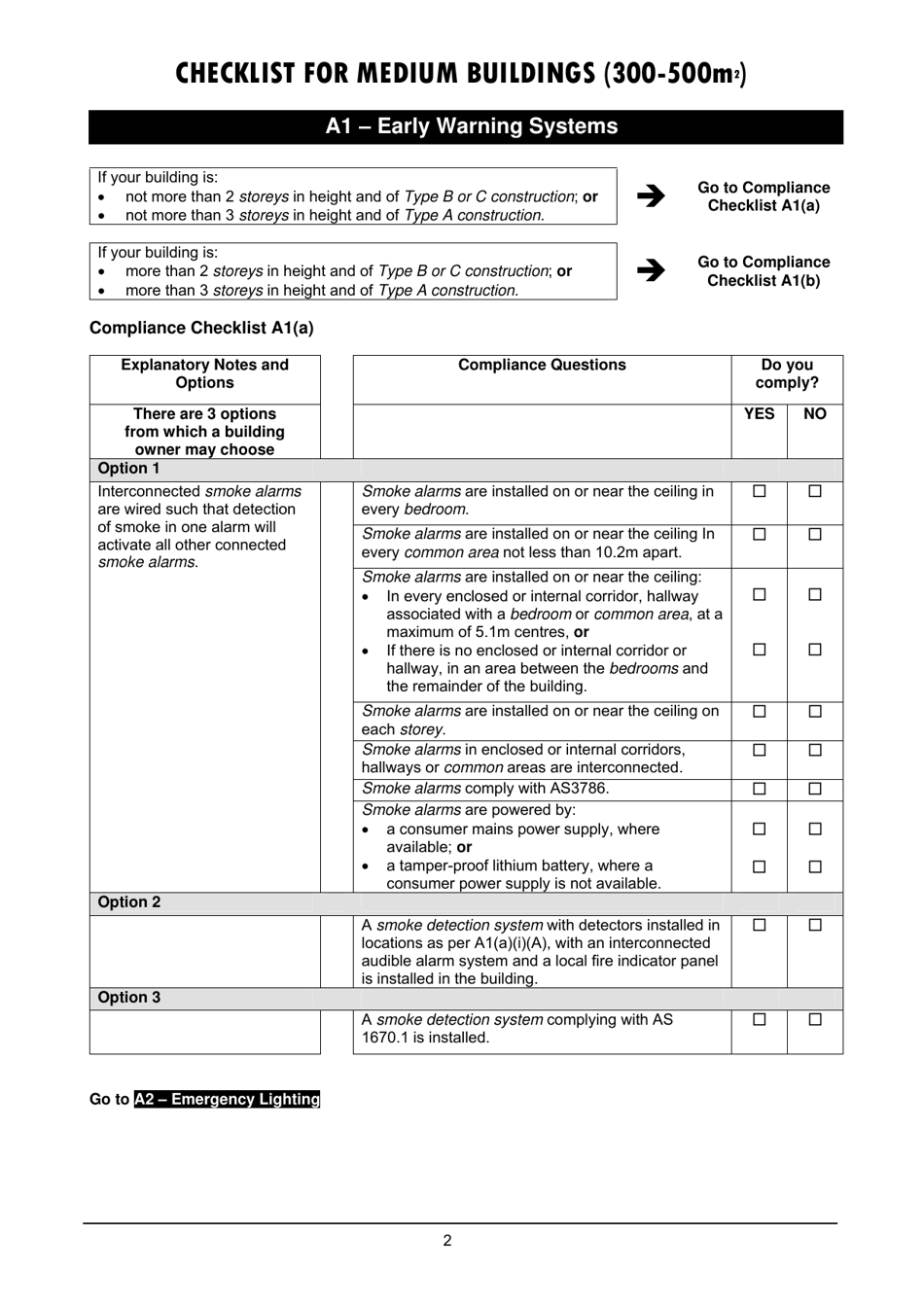 Checklist for Medium Buildings (300-500m2) - Queensland, Australia, Page 2