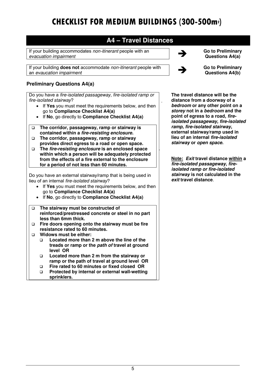 Checklist for Medium Buildings (300-500m2) - Queensland, Australia, Page 5