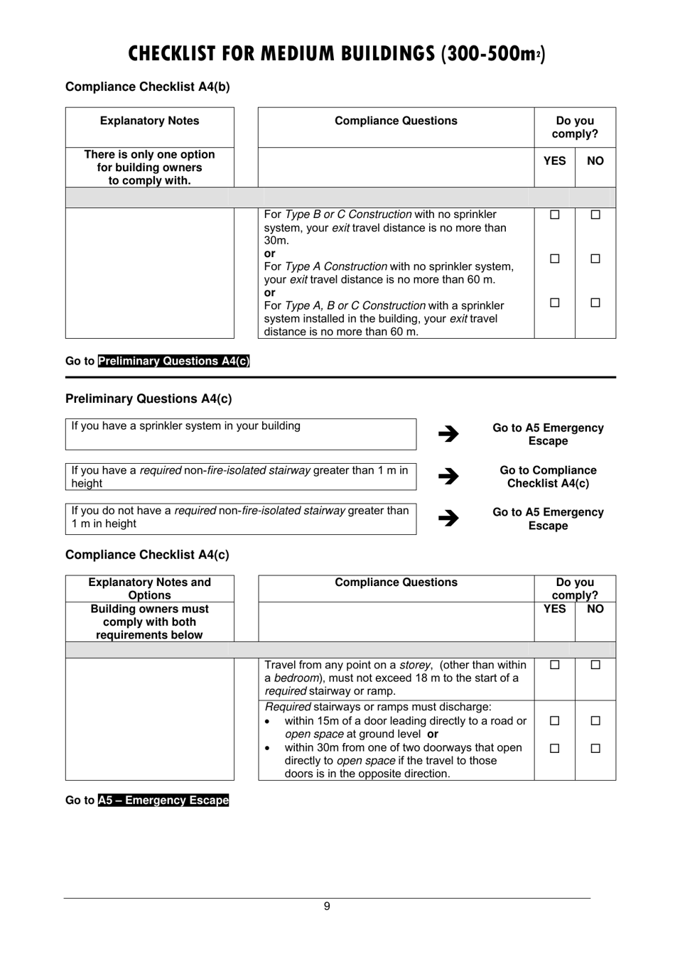Checklist for Medium Buildings (300-500m2) - Queensland, Australia, Page 9