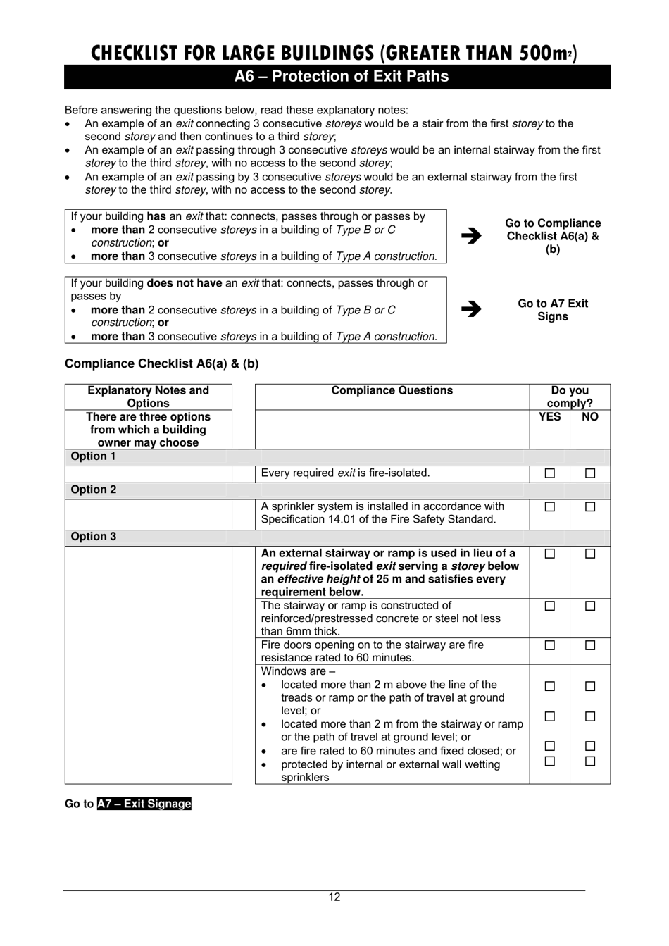 Checklist for Large Buildings (Greater Than 500m2) - Queensland, Australia, Page 12