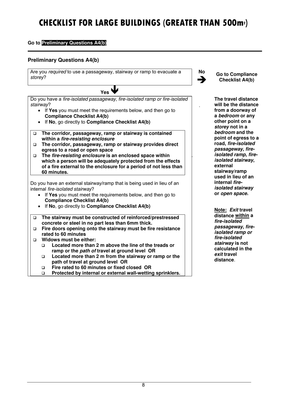 Checklist for Large Buildings (Greater Than 500m2) - Queensland, Australia, Page 8