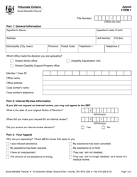 Form 1 &quot;Appeal&quot; - Ontario, Canada, Page 2