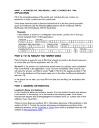Instructions for Form L9 Application to Collect Rent the Tenant Owes - Ontario, Canada, Page 3