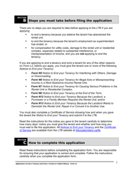 Instructions for Form L2 Application to End a Tenancy and Evict a Tenant or Collect Money - Ontario, Canada, Page 3