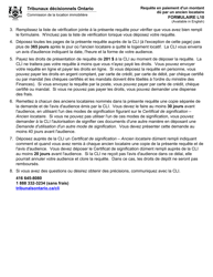 Forme L10 Requete En Paiement D&#039;un Montant Du Par Un Ancien Locataire - Ontario, Canada (French), Page 3